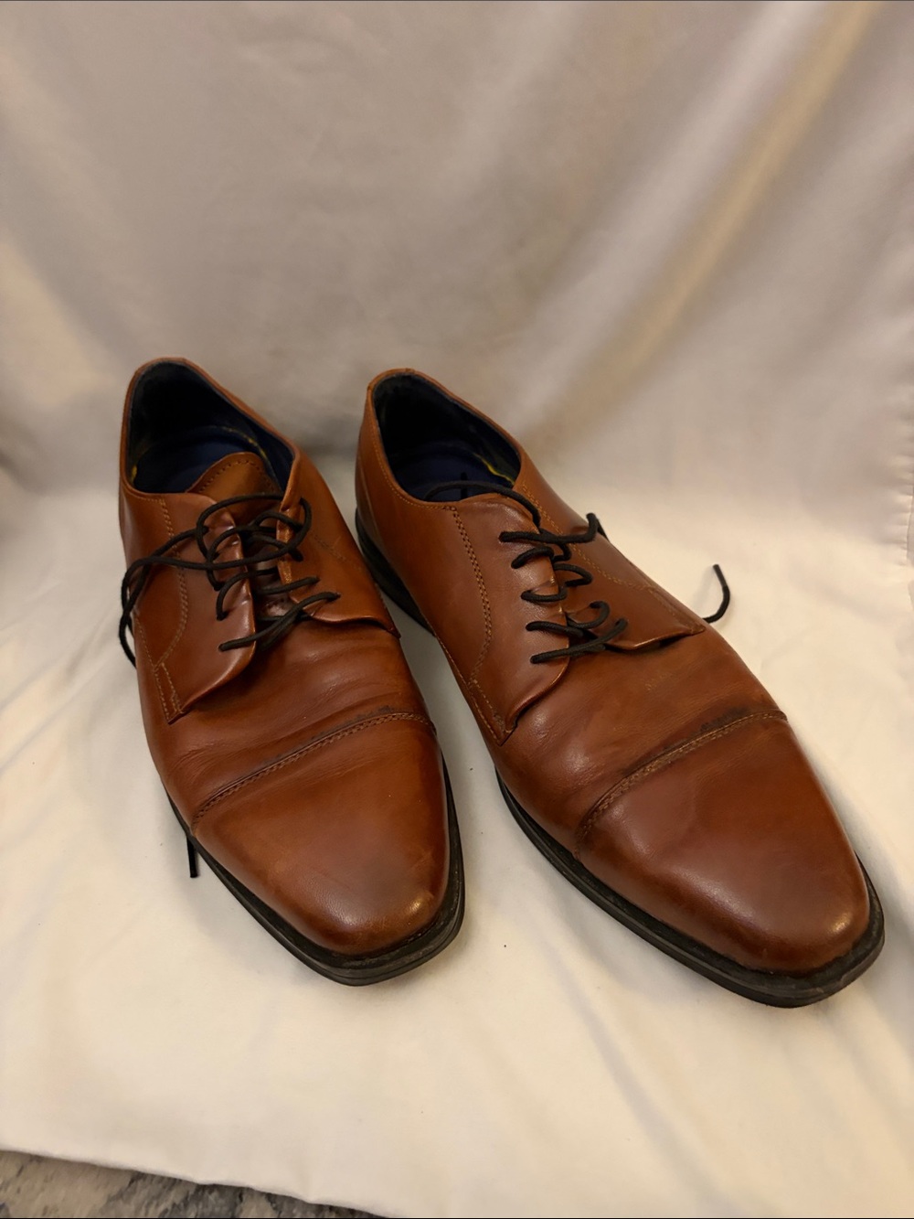Cole Haan Men's Tan Leather Cap-Toe Oxfords